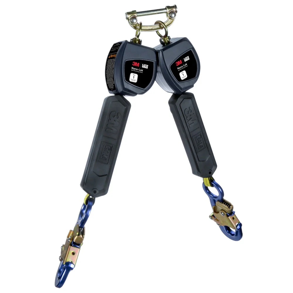 DBI Sala 3100547 Nano-Lok Personal Twin-Leg Self Retracting Lifeline, Web Swivel Snap Hook, 6', Class 1, ANSI - Mactool Shop