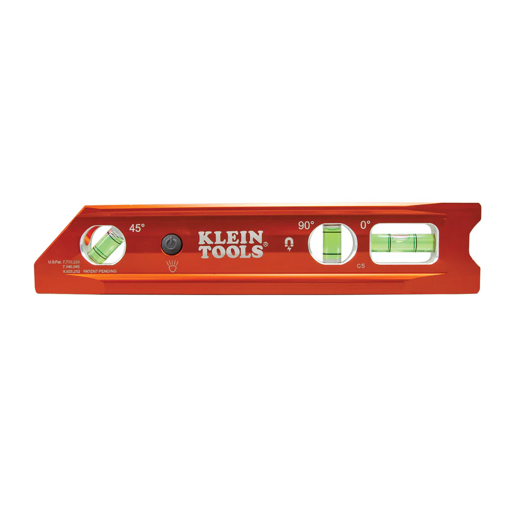 Klein 935RBLT Lighted Torpedo Billet Level, Rare Earth Magnet - Mactool Shop