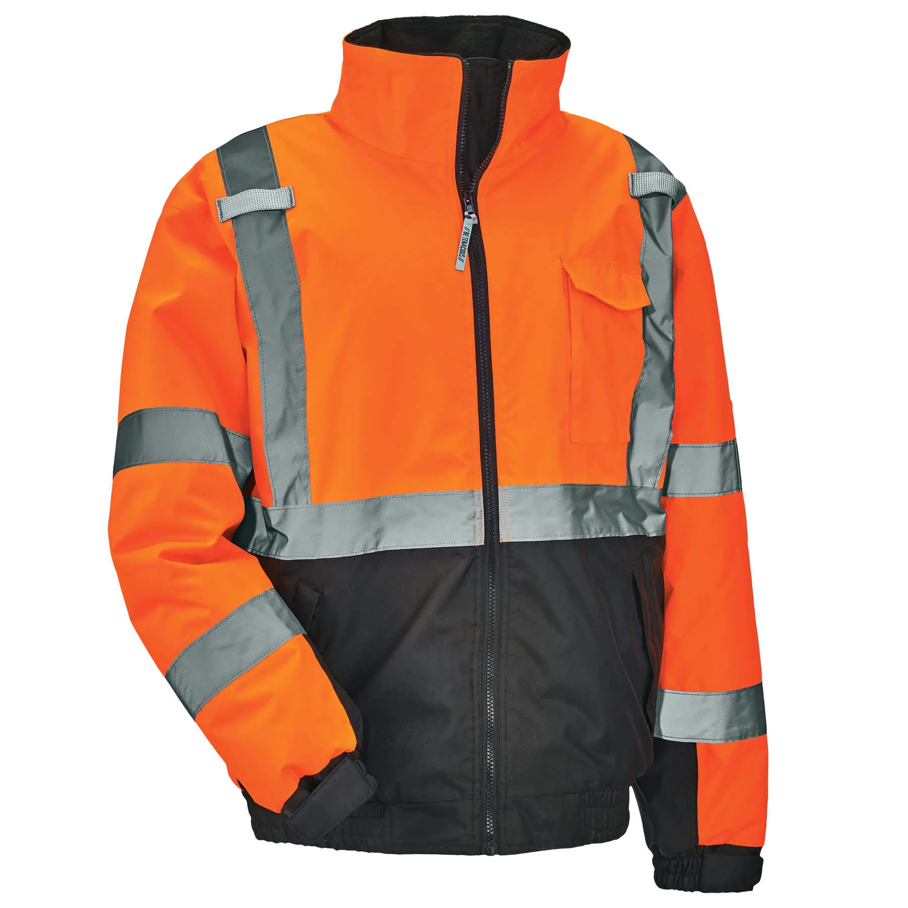 Ergodyne 25615 GloWear 8377 Type R Class 3 Quilted Bomber Jacket, XL, HV Orange - Mactool Shop