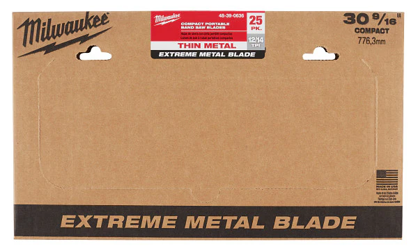 Milwaukee 48-39-0636 30-9/16 in. 12/14 TPI COMPACT EXTREME THICK METAL BAND SAW BLADE 25PK - Mactool Shop