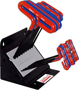 Eklind 50918 Cush Grip Hex T-Key Set 10pc Inch,8pc MM,9 inch arm,stand - Mactool Shop