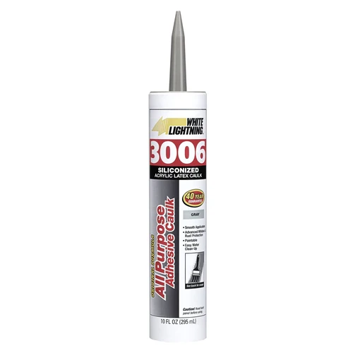 White Lightning WL00610 3006 All Purpose Adhesive CaulkGray - Mactool Shop