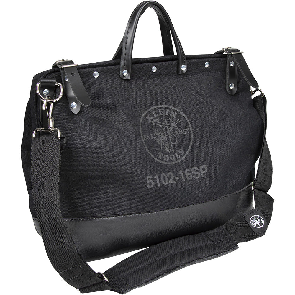 Klein 510216SPBLK Deluxe Black Canvas Tool Bag, 16