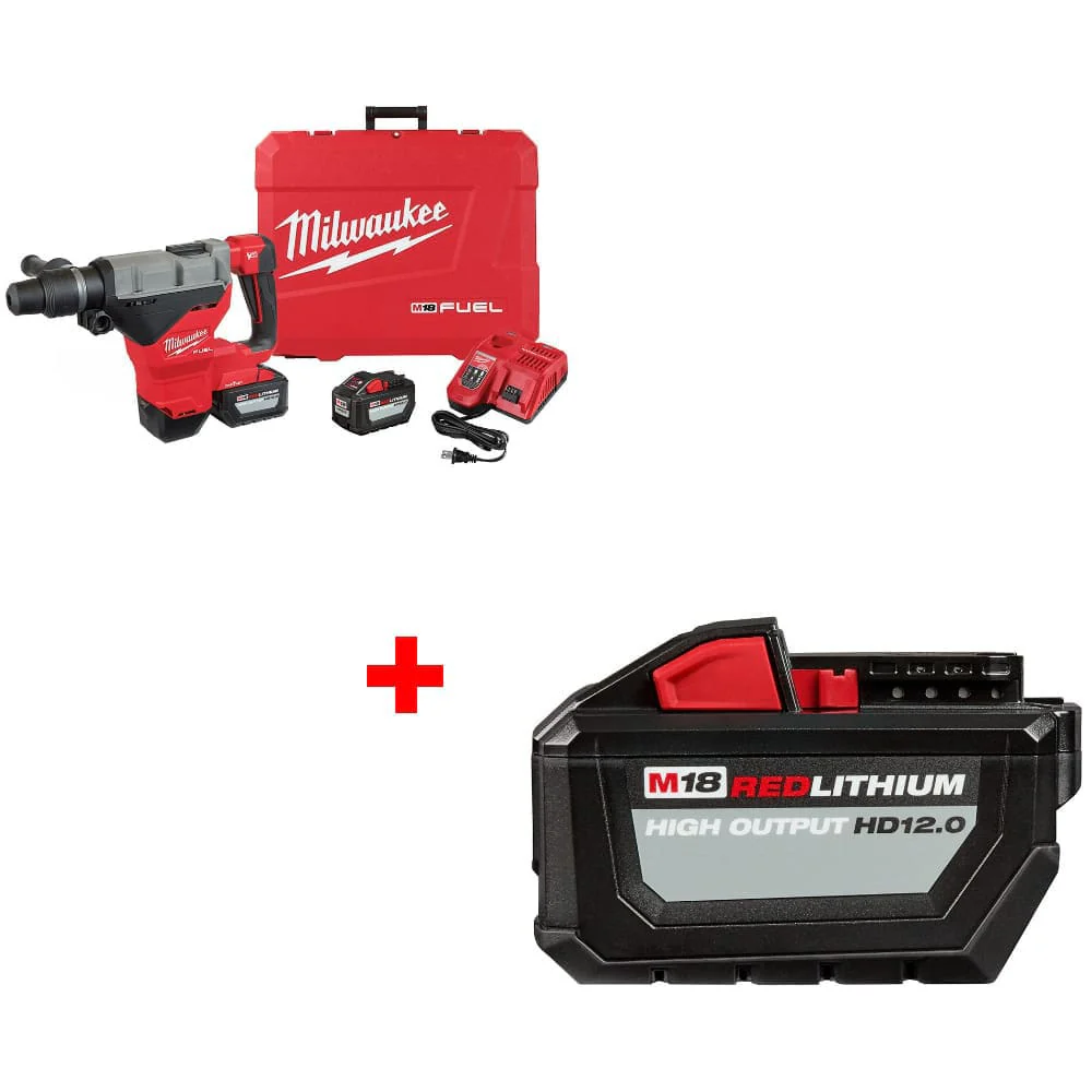 Milwaukee 2718-22HD M18 FUEL Rotary Hammer Kit w/ FREE 48-11-1812 Battery Pack - Mactool Shop