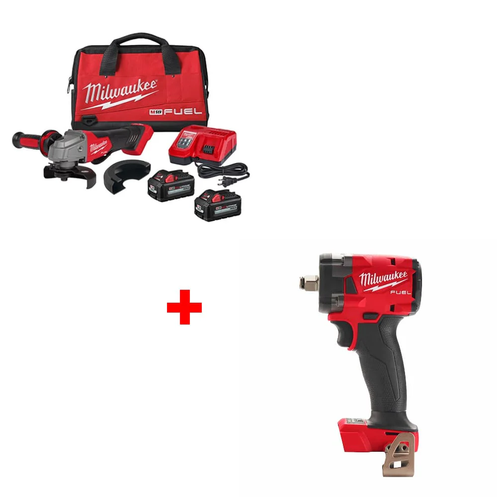 Milwaukee 2880-22 M18 FUEL Grinder Kit w/ FREE 2855-20 M18 1/2