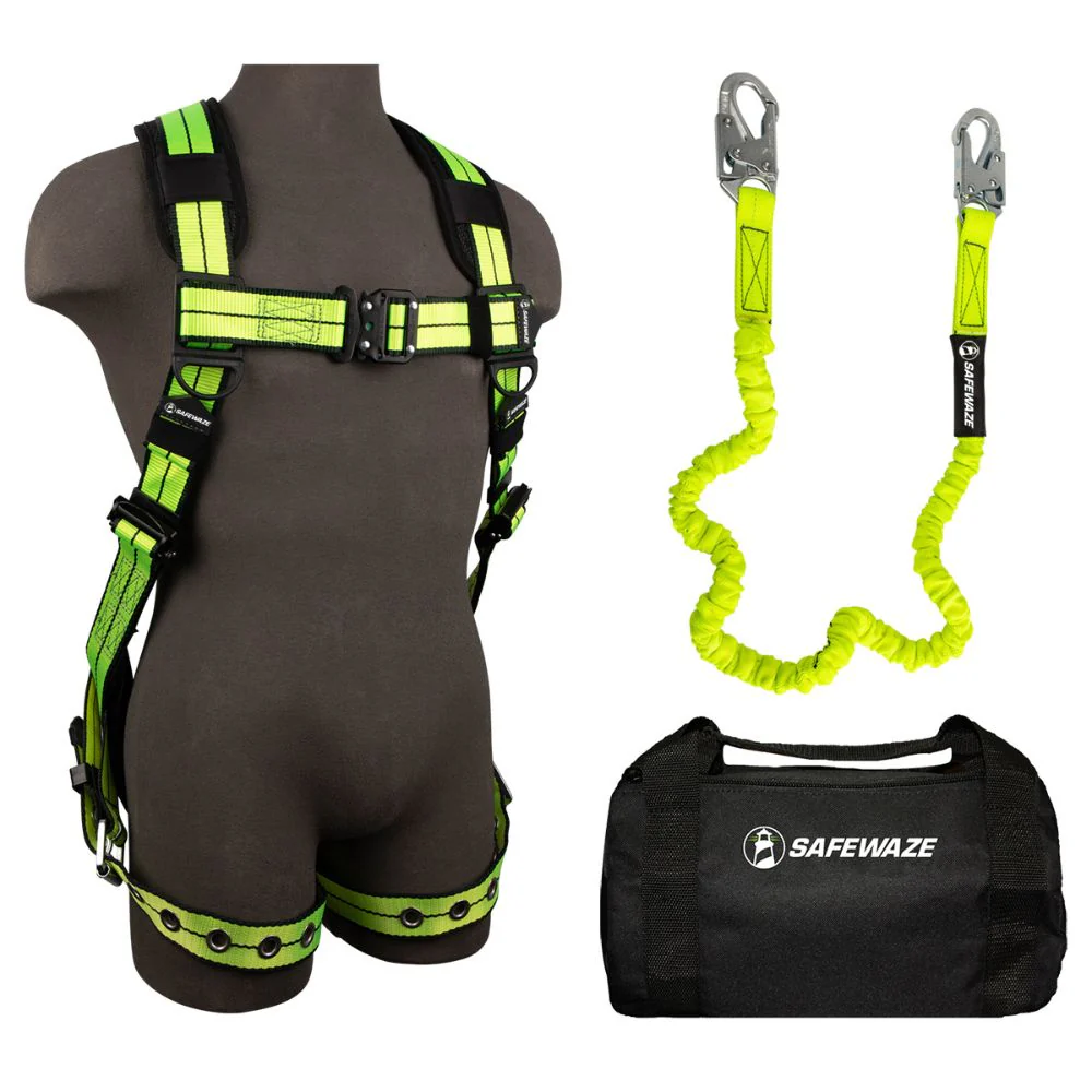 Safewaze FS152-2X PRO+ Bag Combo: FS-FLEX185-2X Harness, FS590 Lanyard, FS8125 Bag, 2X - Mactool Shop