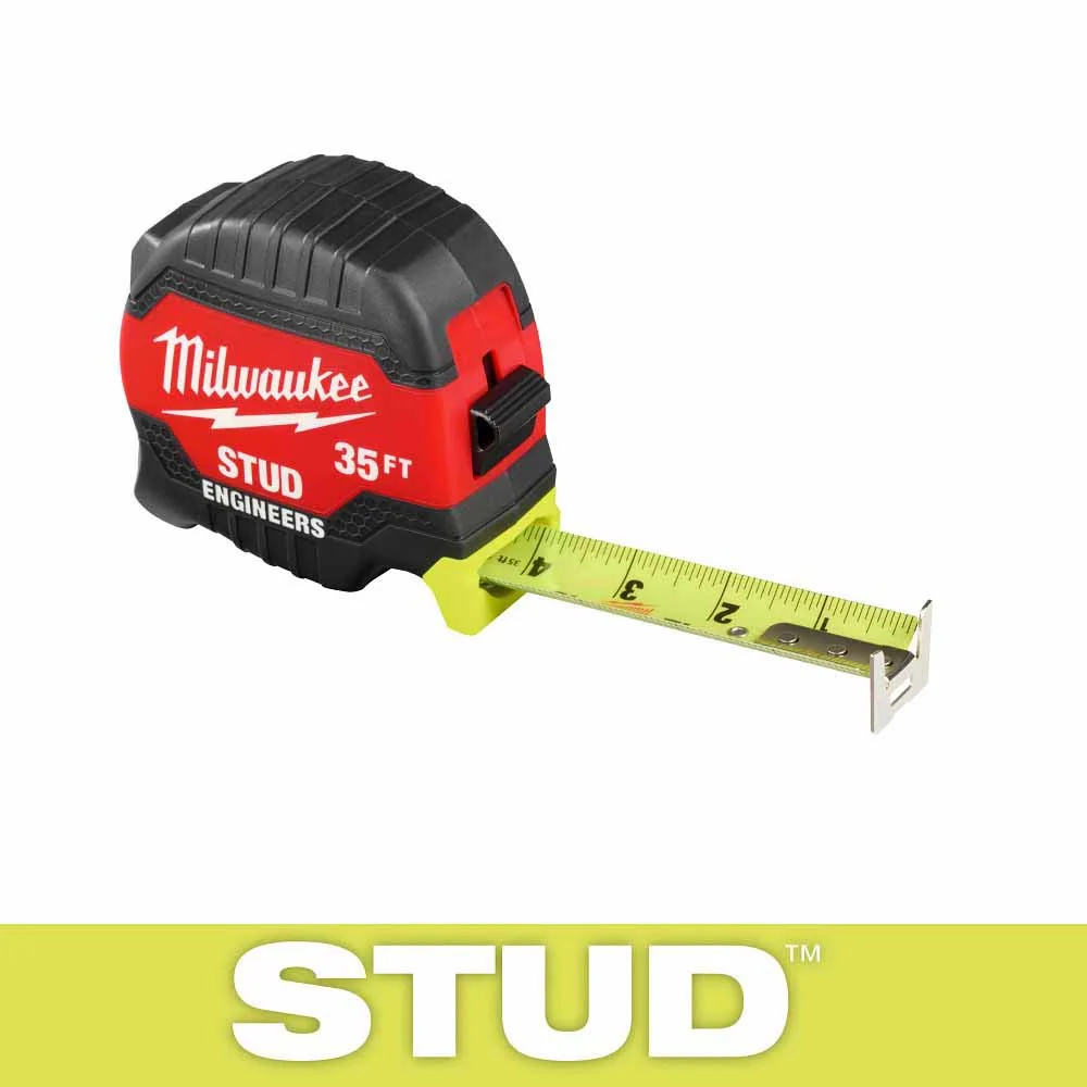 Milwaukee 48-22-1435E 35ft STUD Tape Measure with Engineer's Scale - Mactool Shop