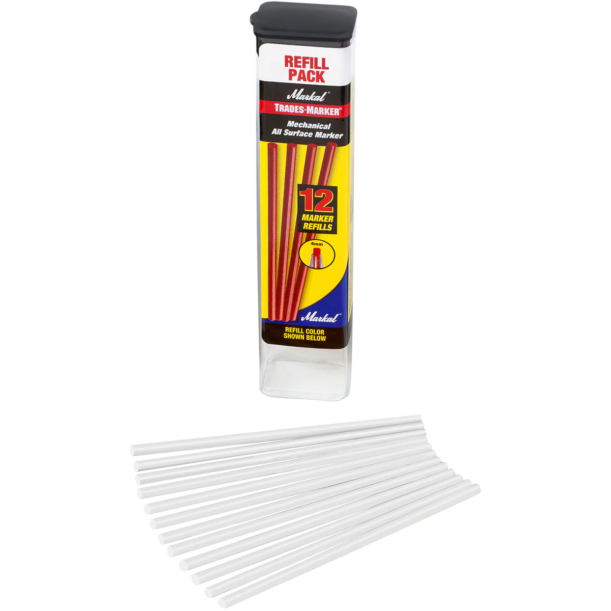 Markal 96240 Trades-Marker, 12 Refills, White, 144 Pack - Mactool Shop