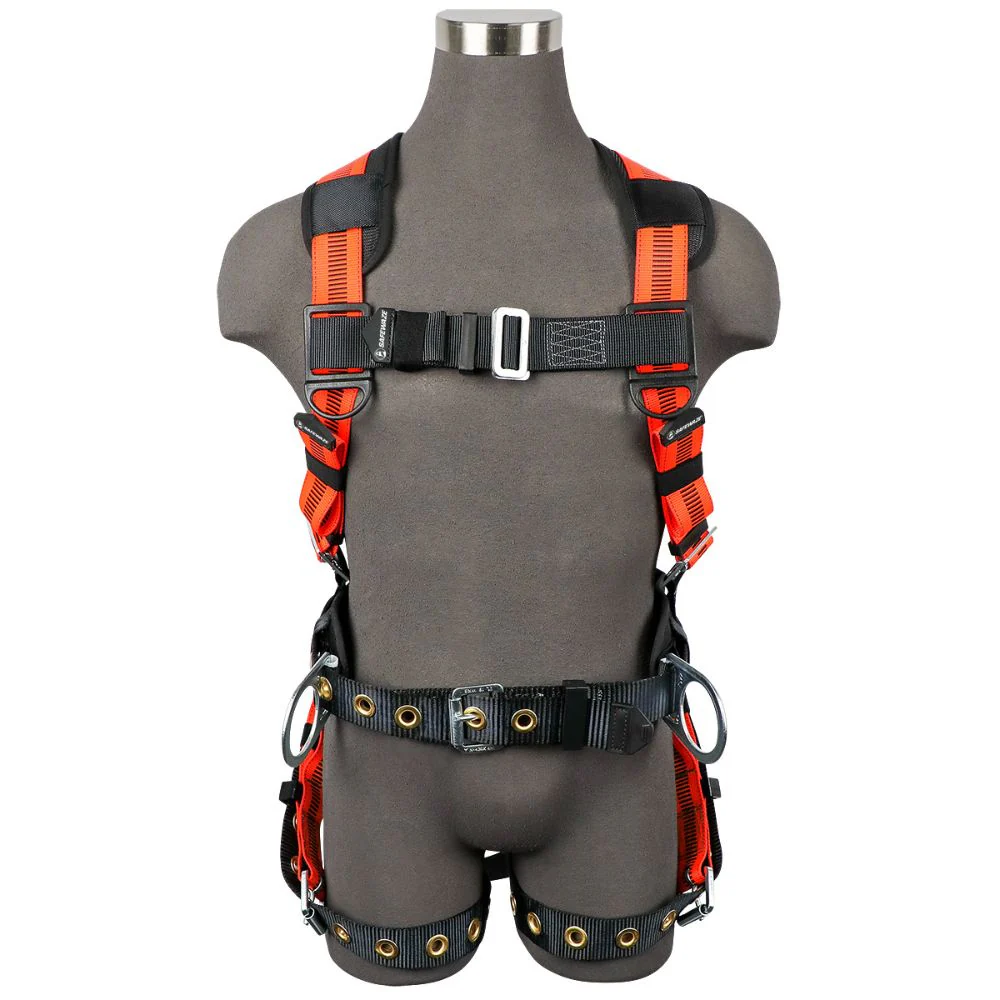 Safewaze FS99160-E-M V-Line Construction Harness: 3D, Mb Chest, Tb Legs - Mactool Shop