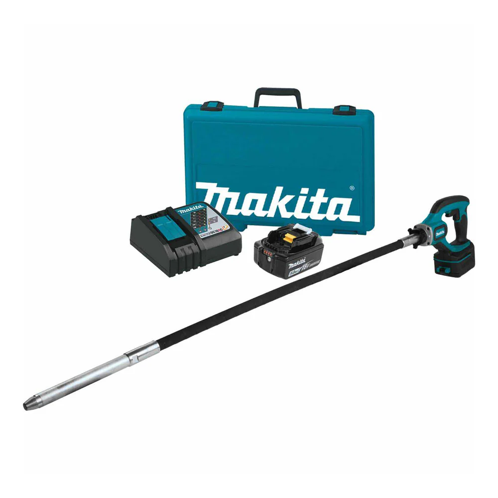 Makita XRV01T 18V LXT Cordless 4' Concrete Vibrator Kit 5.0Ah - Mactool Shop