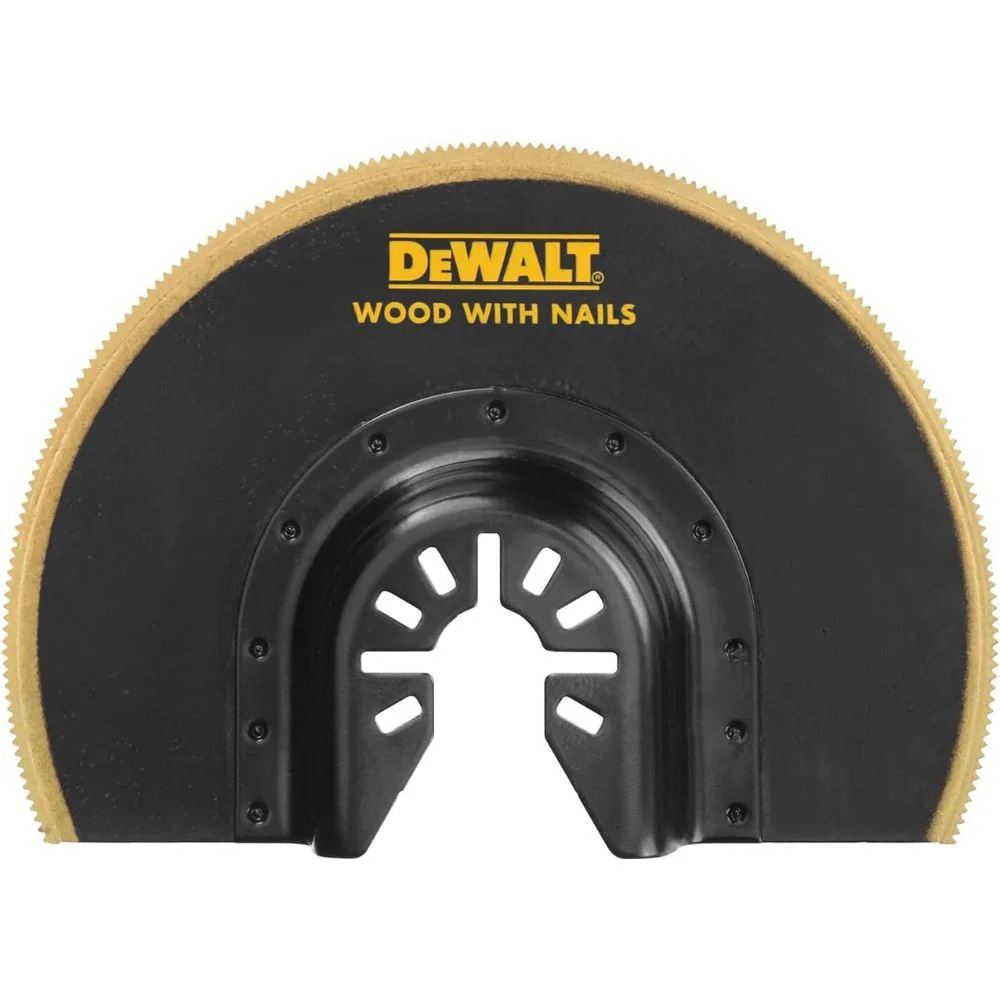 DeWalt DWA4213 Titanium Nitride Coating Semi-Circle Flush Cut Wood with Nails Universal Oscillating Tool Blade - Mactool Shop