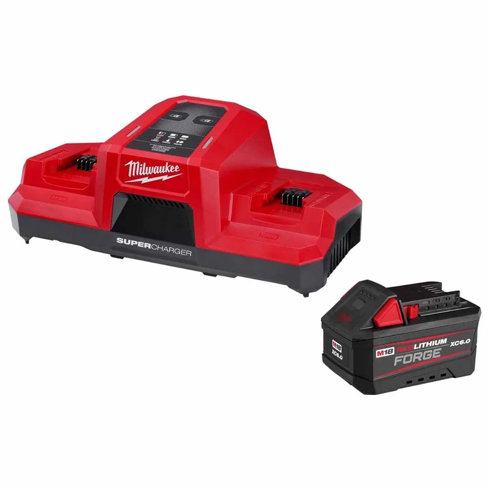 Milwaukee 48-59-1861 M18 18V Lithium-Ion High Output Starter Kit with FORGE 6.0Ah Battery and Rapid Charger - Mactool Shop